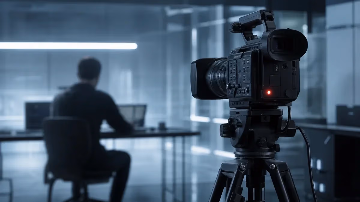 "Spia rossa di registrazione accesa sulla videocamera: produzione di contenuti social per il cliente giusto"